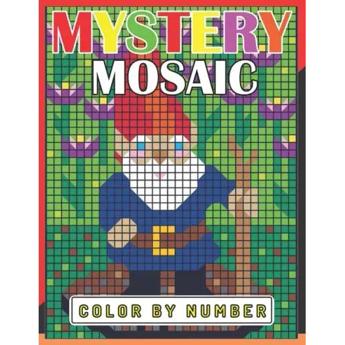 New Large Print Mystery Mosaics Color By Number: Pixel Art For Adults & Kids, Fun 50 Coloring Pages for Stress Relief & Relaxation, Gift Ideas.