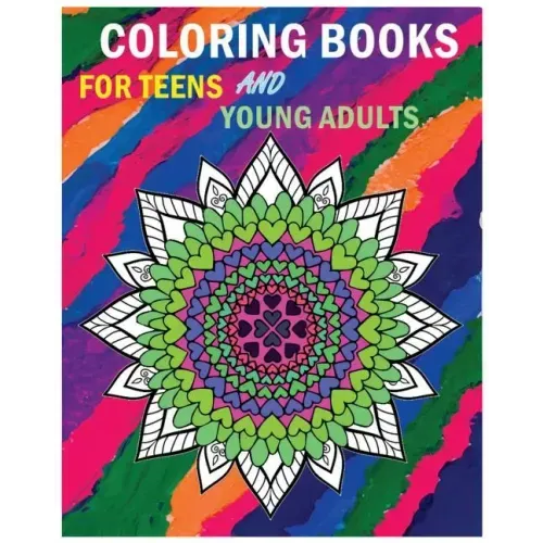 Coloring Books For Teens And Young Adults: Happy mandala coloring page (+100 Pages)