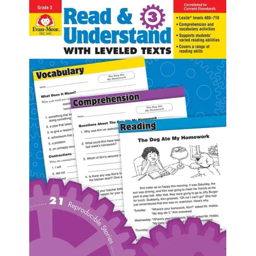 Read and Understand with Leveled Texts, Grade 3 Teacher Resource