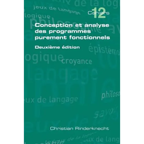 Conception Et Analyse Des Programmes Purement Fonctionnels