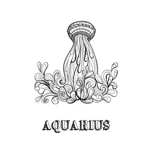 Aquarius: Coloring Book with Three Different Styles of All Twelve Signs of the Zodiac. 36 Individual Coloring Pages. 8.5 x 11