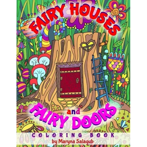 Fairy houses and fairy doors coloring book