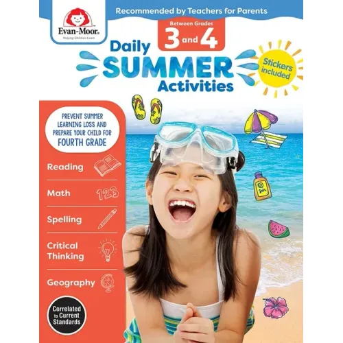 Daily Summer Activities: Between 3rd Grade and 4th Grade, Grade 3 - 4 Workbook