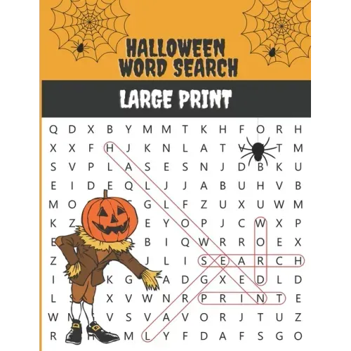 Halloween Word Search Large Print: Puzzle Book For Adults with Big Letters