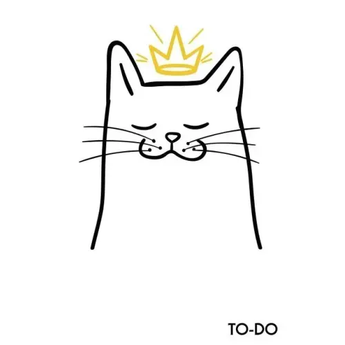 To Do: To-Do Lists with Checkboxes - Cute Cat