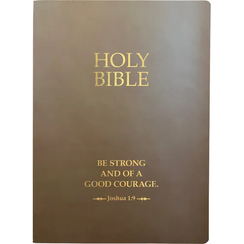 Kjver Holy Bible, Be Strong and Courageous Life Verse Edition, Large Print, Coffee Ultrasoft: (King James Version Easy Read, Red Letter, Brown, Joshua