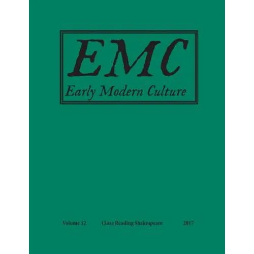 Early Modern Culture: Vol. 12