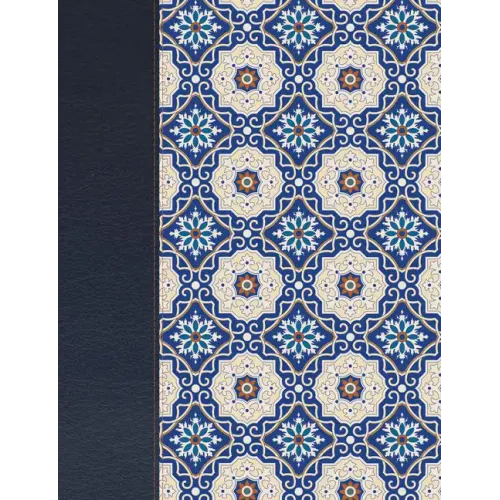 Rvr 1960 Biblia de Apuntes Edición Letra Grande, Piel Fabricada Y Mosaico Crema Y Azul