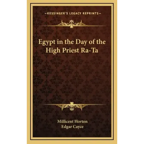 Egypt in the Day of the High Priest Ra-Ta