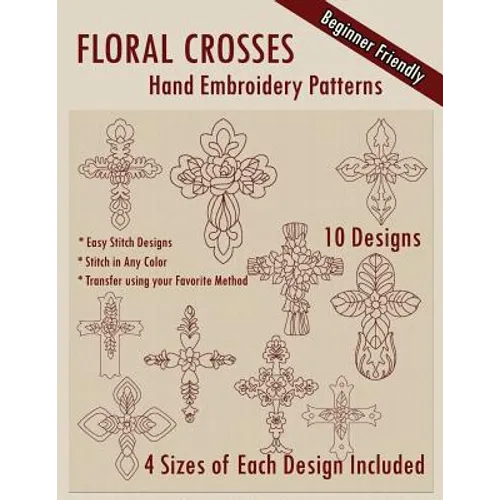 Floral Crosses Hand Embroidery Patterns