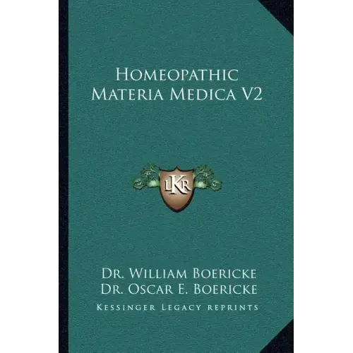 Homeopathic Materia Medica V2