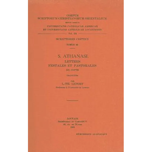 S. Athanase. Lettres Festales Et Pastorales En Copte: V.