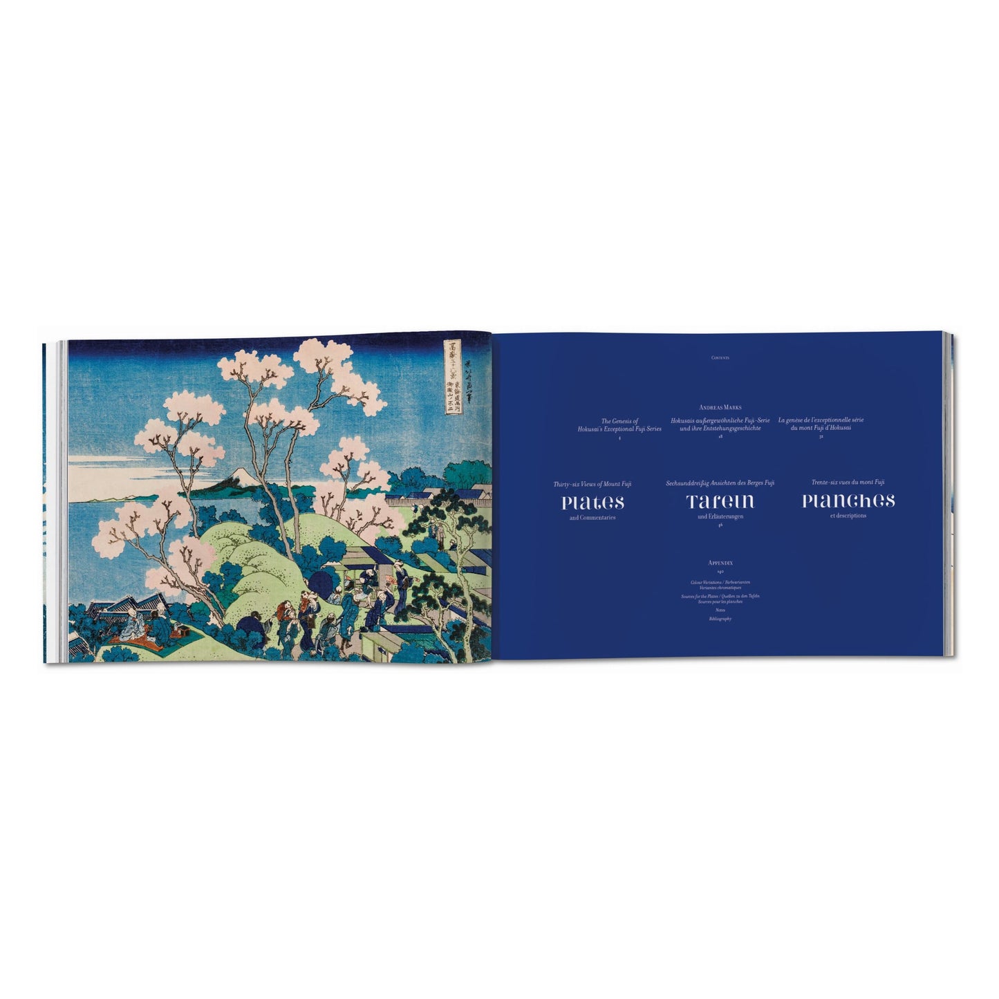 Hokusai. Thirty-six Views of Mount Fuji (German, French, English) Book
