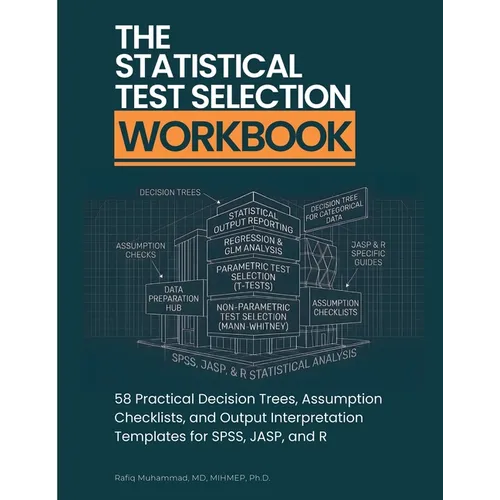 The Statistical Test Selection Workbook: 58 Practical Decision Trees, Assumption Checklists, and Output Interpretation Templates for SPSS, JASP, and R
