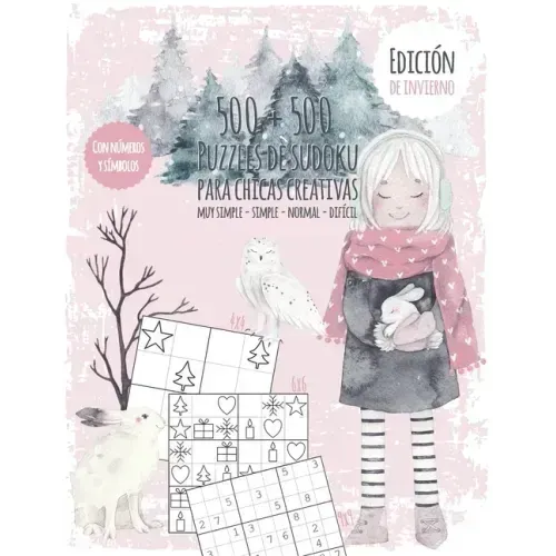 Libro de sudokus de las estaciones para niños creativos: Libro de sudokus para niñas con 500 números y símbolo sudokus - dificultad muy fácil a difíci