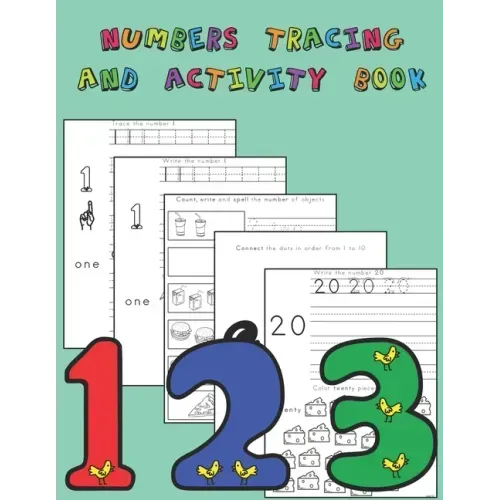 Number Tracing and Activity Book: Counting, Tracing, Writing, Reading, Matching Activities for Preschool through Kindergarten