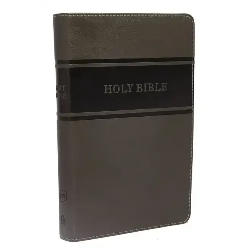 KJV, Deluxe Gift Bible, Imitation Leather, Gray, Red Letter Edition