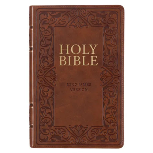 KJV Bible Deluxe Gift (Faux Leather, Medium Brown)
