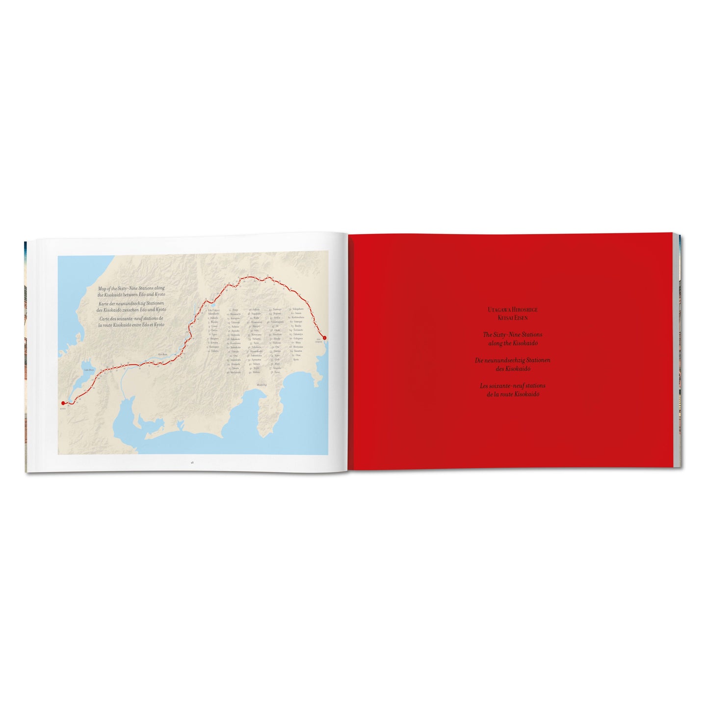 Hiroshige & Eisen. The Sixty-Nine Stations along the Kisokaido (German, French, English) Book