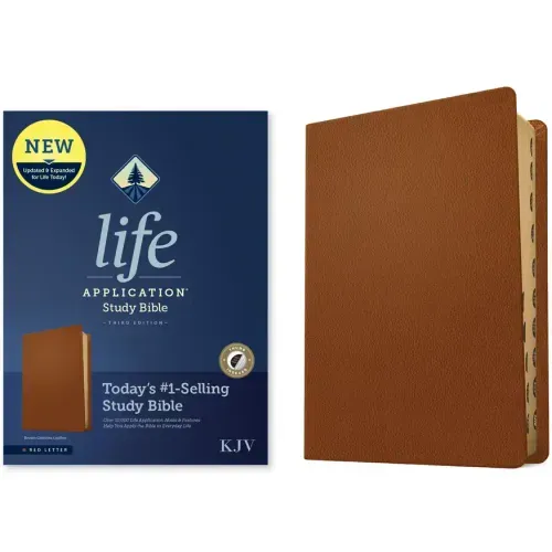 KJV Life Application Study Bible, Third Edition (Genuine Leather, Brown, Indexed, Red Letter)