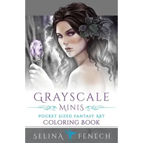 Grayscale Minis - Pocket Sized Fantasy Art Coloring Book