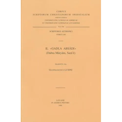Il 'Gadla Absadi' (Dabra Maryam, Sera'e): V.