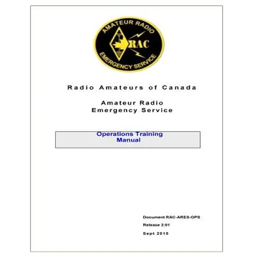 Radio Amateurs of Canada Amateur Radio Emergency Service Operations Training Manual