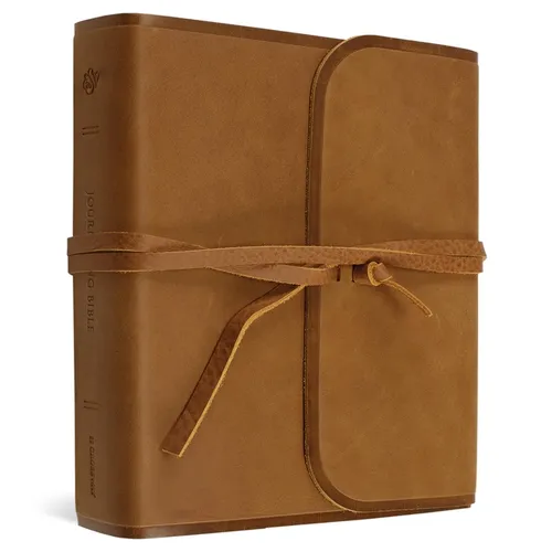 ESV Journaling Bible (Natural Leather, Brown, Flap with Strap)
