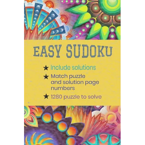 Easy Sudoku: Include Solution, Match Puzzle and Solution Pages Number: Brain Games for relax/include solution/1280 puzzles