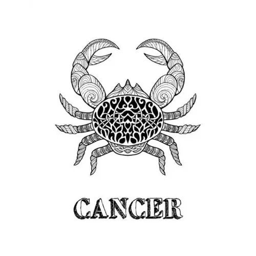 Cancer: Coloring Book with Three Different Styles of All Twelve Signs of the Zodiac. 36 Individual Coloring Pages. 8.5 x 11
