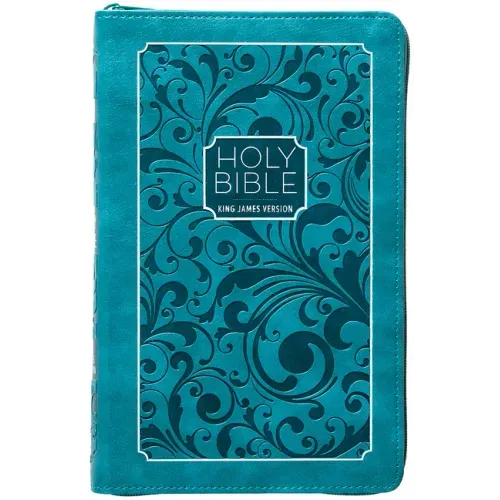 KJV Holy Bible Zip Turquoise