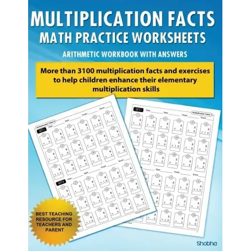 Multiplication Facts Math Worksheet Practice Arithmetic Workbook With Answers: Daily Practice guide for elementary students