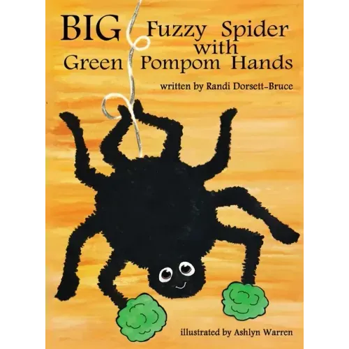 Big Fuzzy Spider with Green Pompom Hands