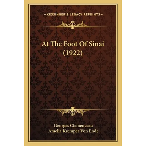 At The Foot Of Sinai (1922)