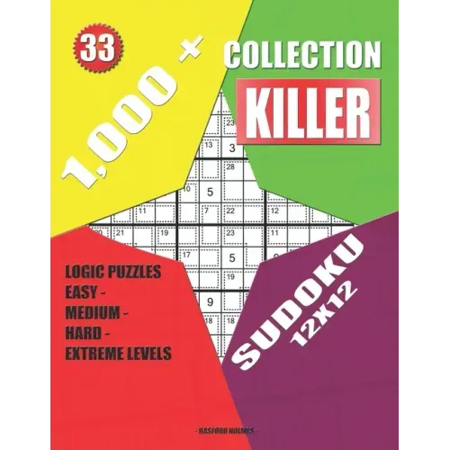 1,000 + Collection sudoku killer 12x12: Logic puzzles easy - medium - hard - extreme levels