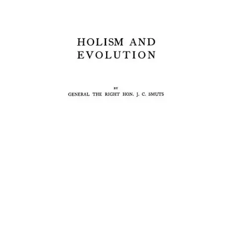 Holism and Evolution