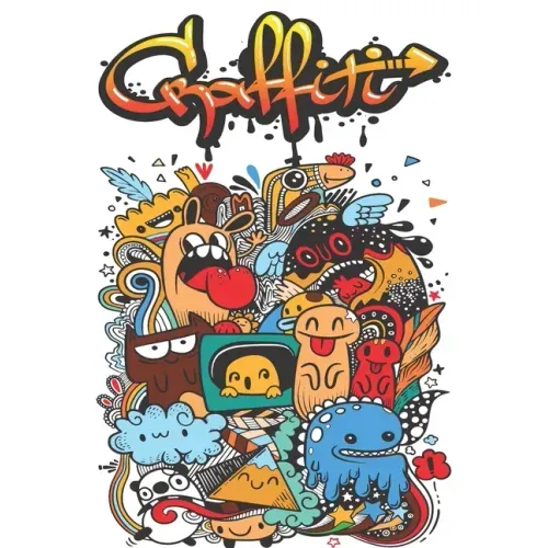 Graffiti: Street Art Coloring Book For Teens Adults, 50 Amazing Graffiti drawing, Calm & Relaxation