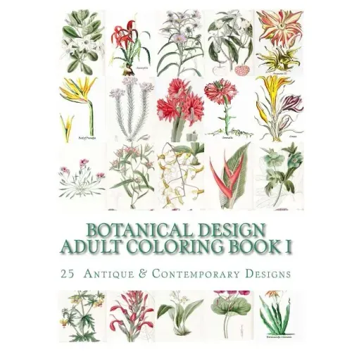 Botanical Design Adult Coloring Book #1