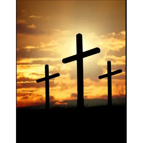 The Cross Christian Inspirational Notebook: 100 Pages 8.5" X 11" Wide Ruled Line Paper