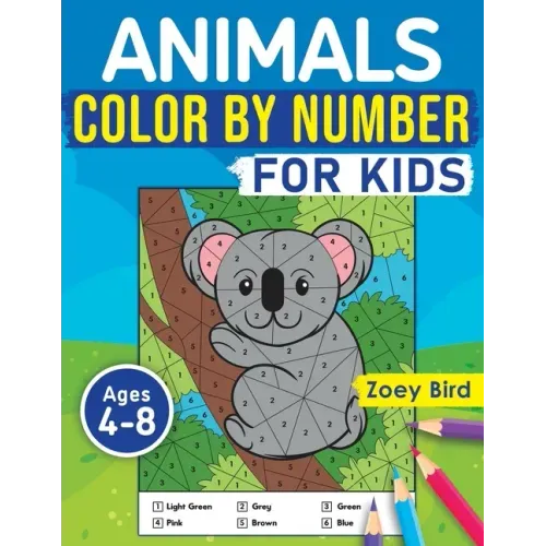 Animals Color by Number for Kids: Coloring Activity for Ages 4 - 8