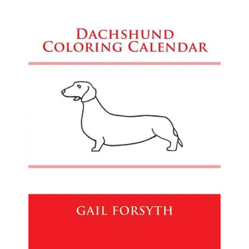 Dachshund Coloring Calendar