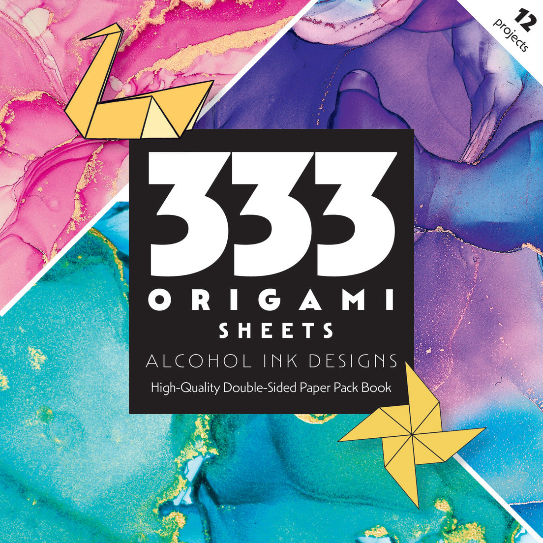 333 Origami Sheets Alcohol Ink Designs Book