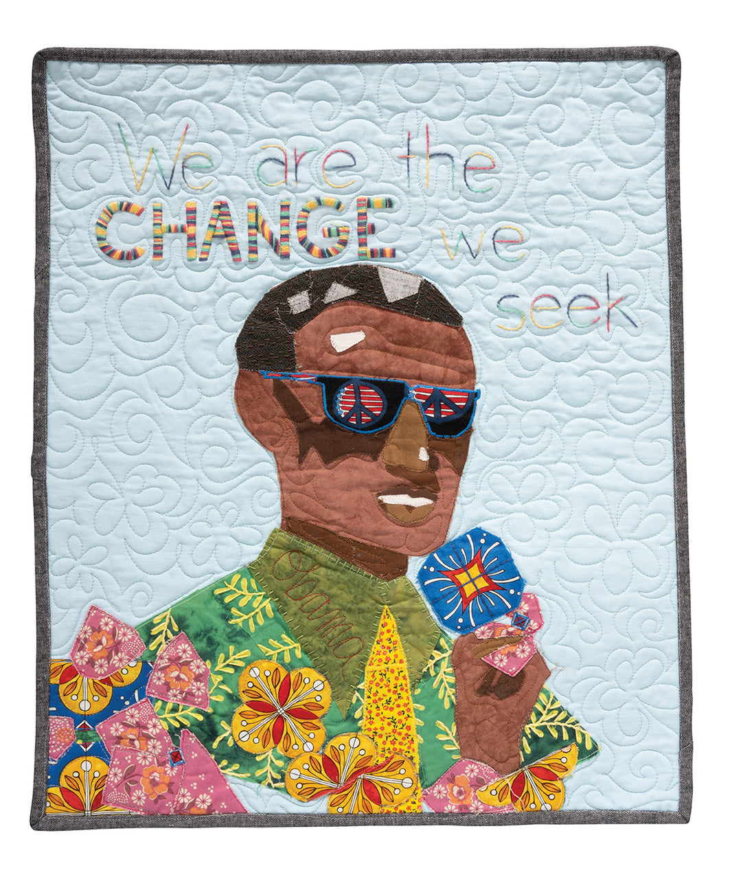 Barack Obama Mini-Quilt Portrait Series