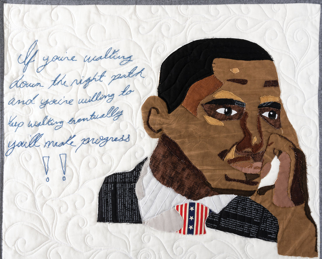 Barack Obama Mini-Quilt Portrait Series