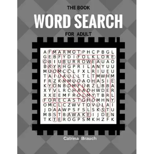 The Book Word Search For Adult: Word Search Large Print Paper 50 Puzzles Fun Game