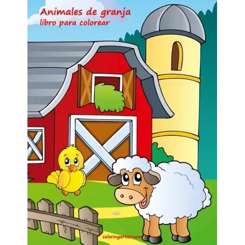 Animales de granja libro para colorear 1