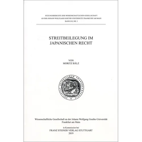 Streitbeilegung Im Japanischen Recht