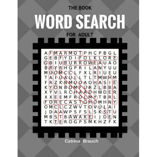 The Book Word Search For Adult: Word Search Large Print Paper 50 Puzzles Fun Game