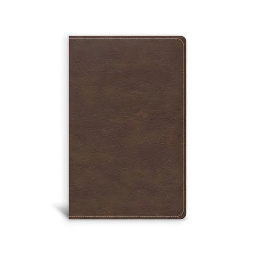 CSB Single-Column Compact Bible, Brown Leathertouch
