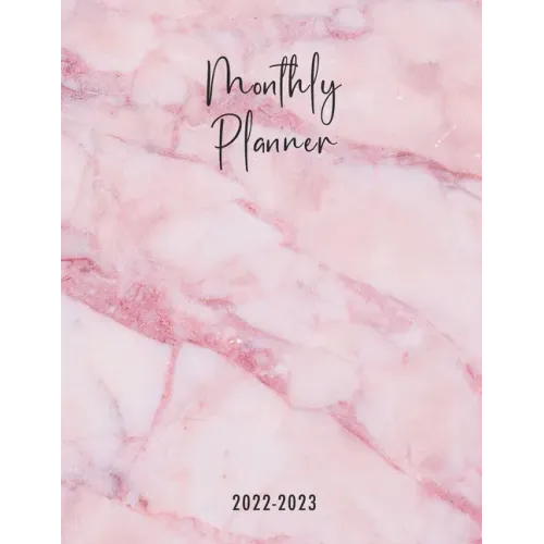 Montlhy Planner 2022-2023: Pink monthly planner to organize your day with mandala drawings
